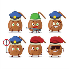 A dedicated Police officer of mate tea mascot design style