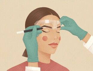 eyebrow shaping illustration