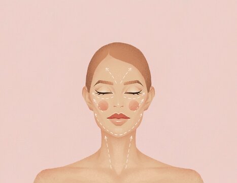 portrait of a beautiful woman with perfect face. 