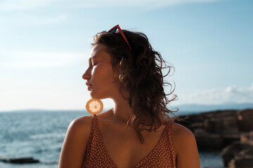 Lemon slice by the sea