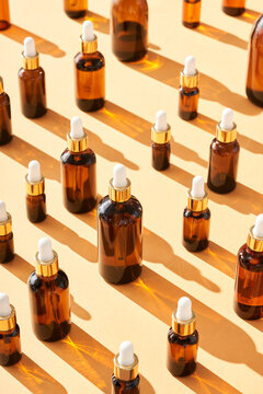 Set of assorted bottles with essential oils