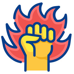 fight fill outline icon