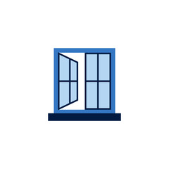 Window icon in color icon, isolated on white background 