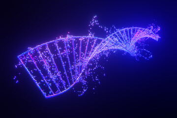 3D rendered DNA