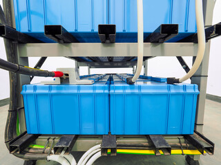 Battery room in power plant for back up emergency case with closed up