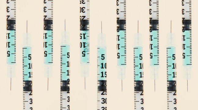 Pattern Syringes for Medical Concept Still Life 