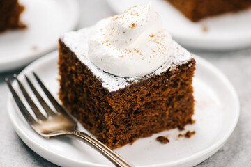 Gingerbread Cake with Whipped Cream