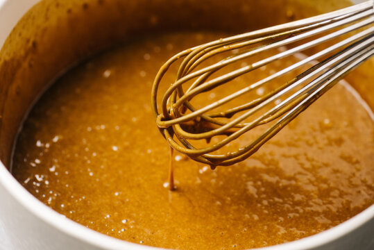 Making Gingerbread Cake Batter