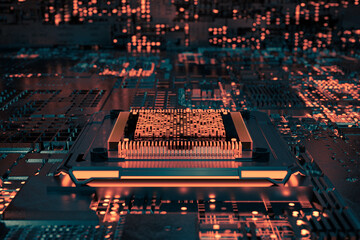 Isometric CPU chip