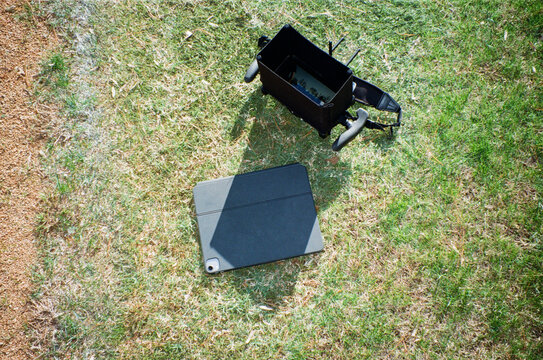 Flatlay of playback monitor and tablet