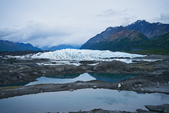 Melting glacier. Global Warming