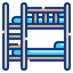 bunk fill outline icon