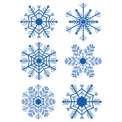 Set decoration snowflake frame, monogram for text, cutout, line isolated on white background. Christmas holidays, winter symbol, greeting. . Vector illustration