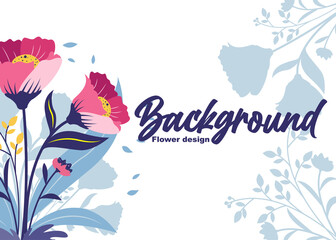 beautiful background tropical floral, Flowers composition. Frame made of 
 flowers on white background.