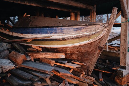 old wooden boat