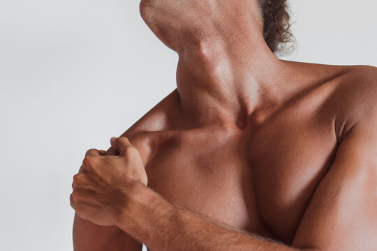 Unrecognizable sexy man