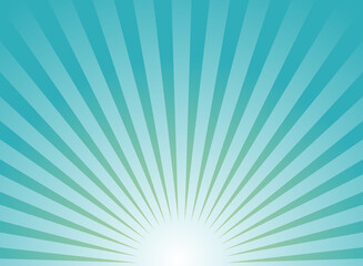 Obraz premium Sunlight wide horizontal background. Blue color burst background.