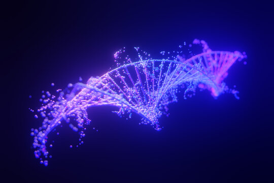 3D rendered DNA