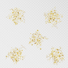 Gold Serpentine Paper Vector Transparent