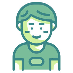 son green twotone line icon