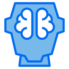 robotics blue line icon