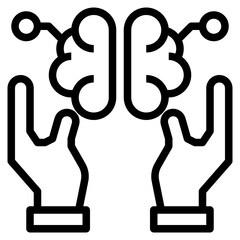 hands line icon