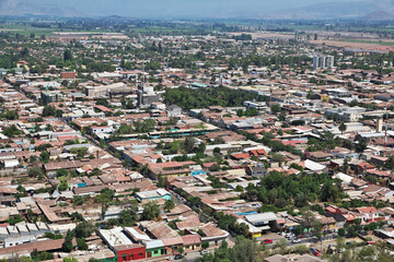Panoramic view on Los Andes city, Chile