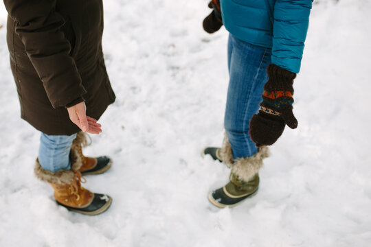 Two Humans Meditate in the Woods
