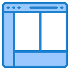 layout blue style icon