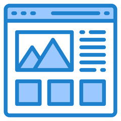 website blue style icon