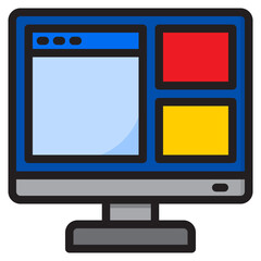 webpage color line style icon