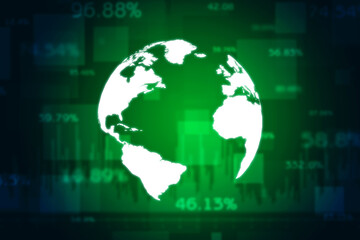 Economical Stock market graph on abstract business graph