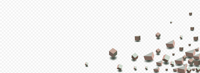 Fototapeta premium Pastel Block Vector Transparent Background.