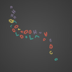 Text Chalkboard Vector Black Background. Chalk