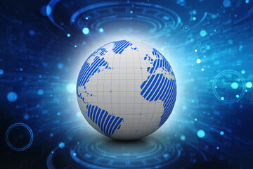 3d illustration of Best Internet Concept of global business, Digital Abstract technology background.