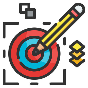 Target Fill Outline Icon