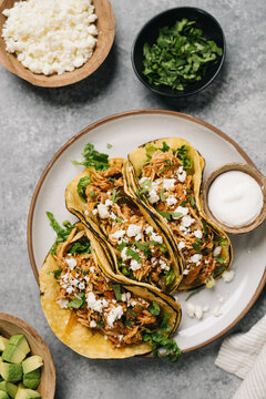Shredded Chicken Tinga Tacos 