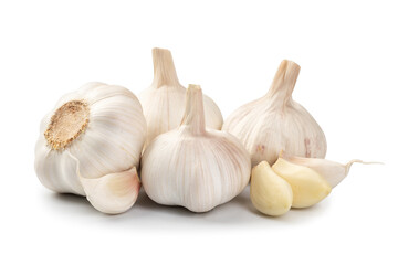 bulb garlic isolated on a white background - 439504080