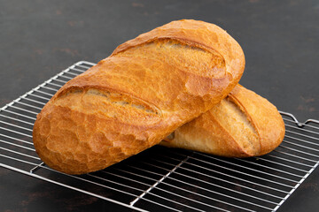 Hot bread fresh from the oven