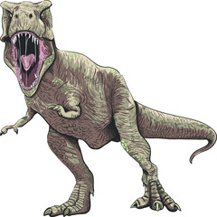 tyrannosaurus rex dinosaur vector © cihan