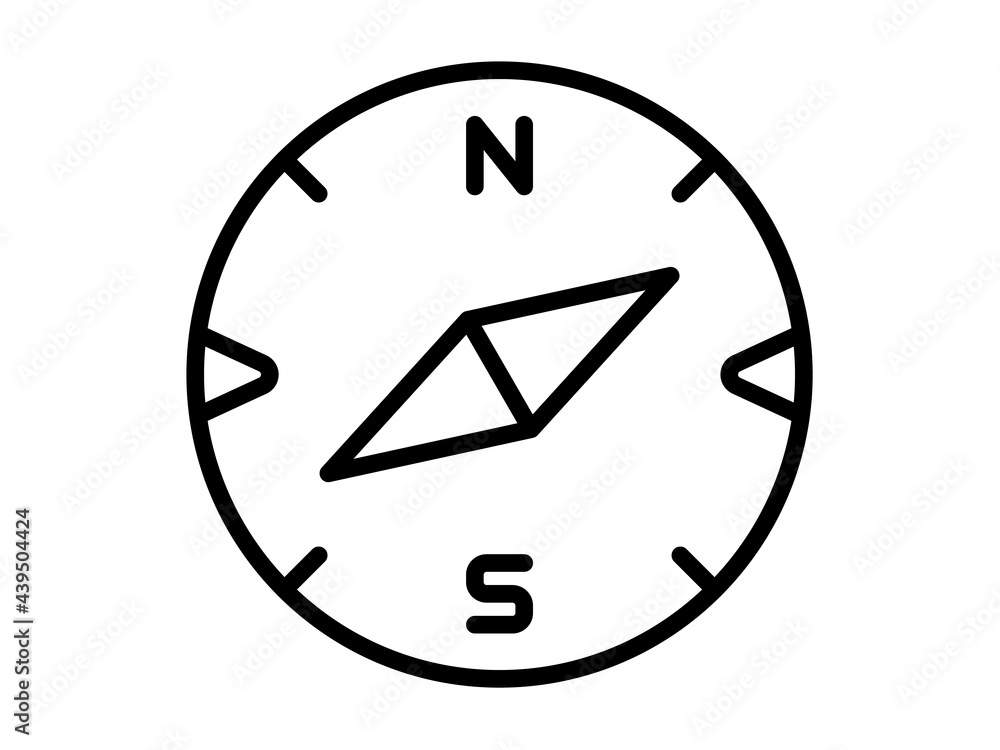 Poster compass single isolated icon with outline style