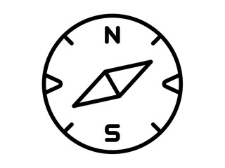 compass single isolated icon with outline style