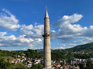 Photography of minaret on fortress in place Travnik, Bosnia and Herzegovina