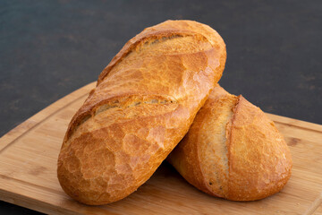 Hot bread fresh from the oven