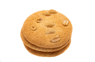 cookies with peanuts isolated