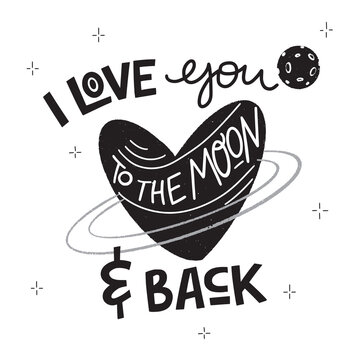 
Download for free
Log in
Royalty-free stock vector ID: 1984471631
I love you to the moon and back hand lettering typography poster. Black and white romantic quote for a Valentine's day, Save the date