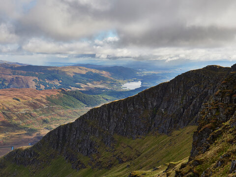Loch Ard from Ben Lomond. Loch Lomond and the Trossachs, Scotland.