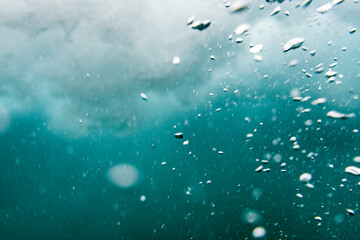 Abstract formation of bubbles underwater