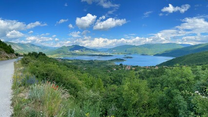 Prozor-Rama, Bosnia and Herzegovina-14.05.2021: Landscape photography of Ramsko lake, one of most beautifull lake in Bosnia and Herzegovina.
