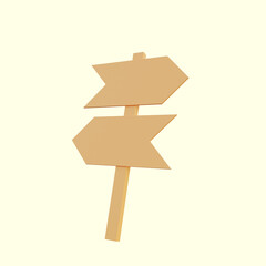 3d illustration simple object sign arrow